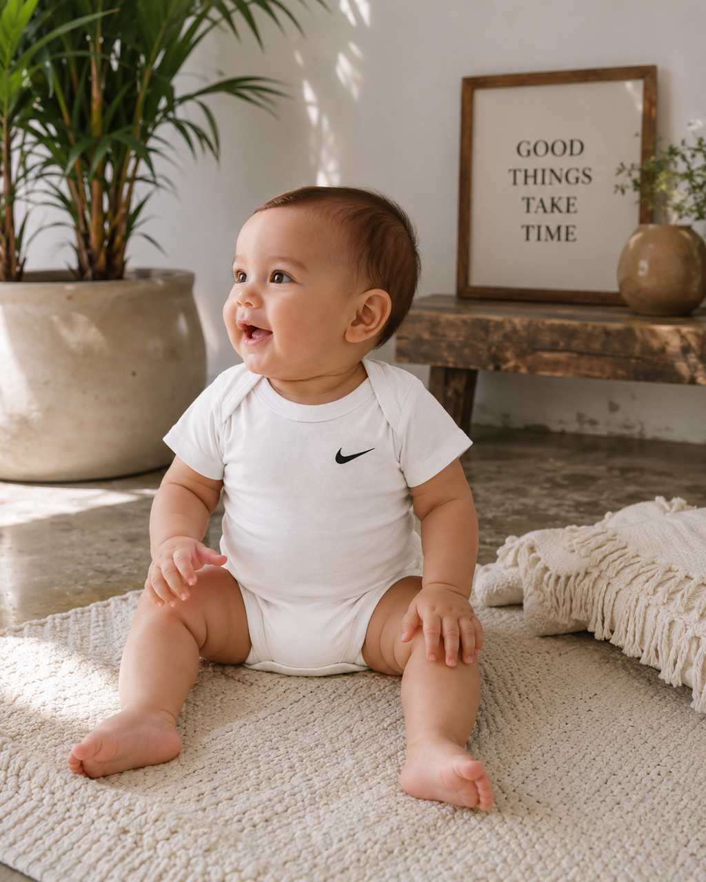 Set 3x Mameluco Nike, vario color, Negro, Gris, Blanco de 6 a 9 Meses