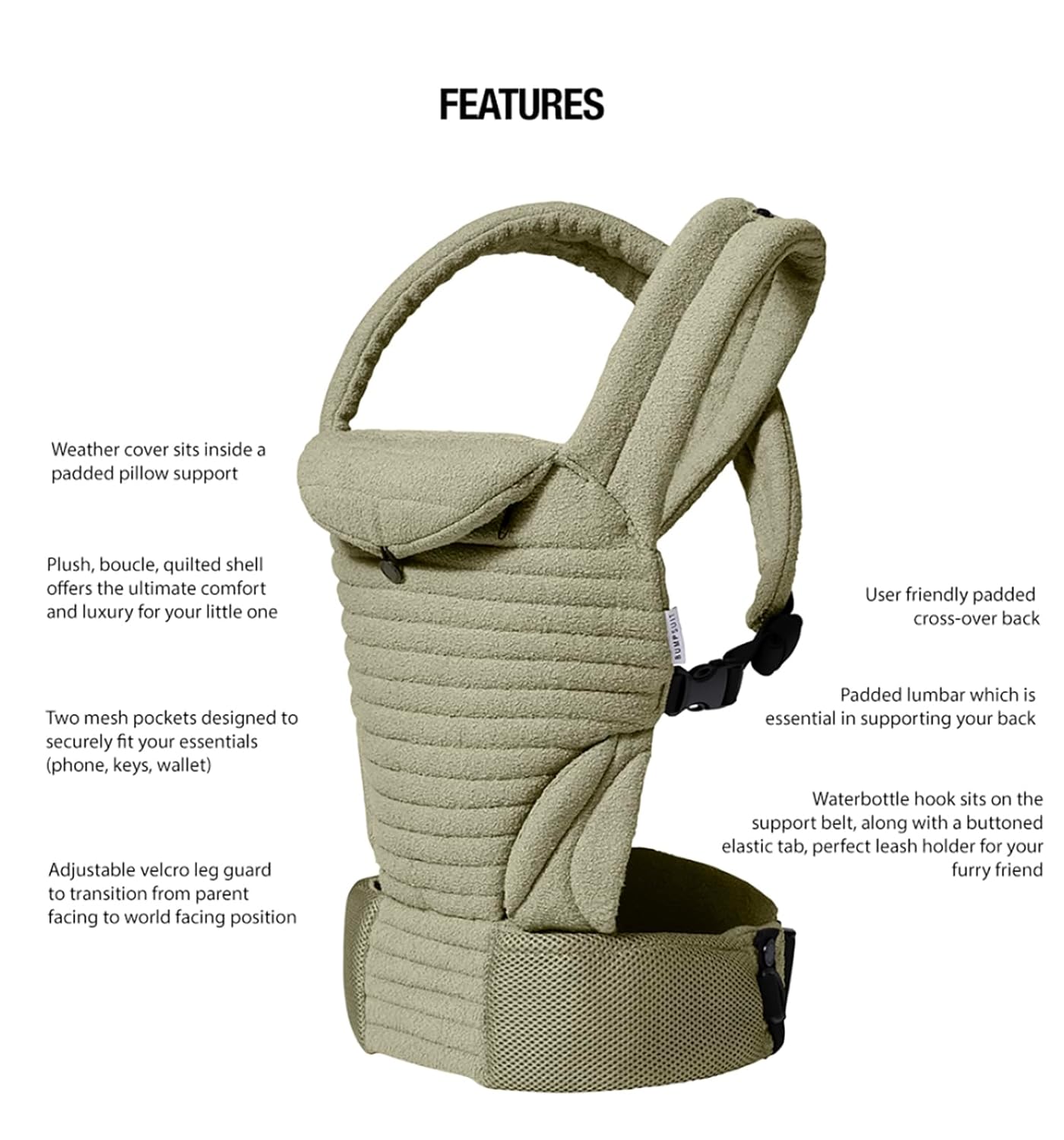 🧸 BUMPSUIT THE ARMADILLO Cargadores de bebé (portabebés / mochilas ergonómicas)🧸