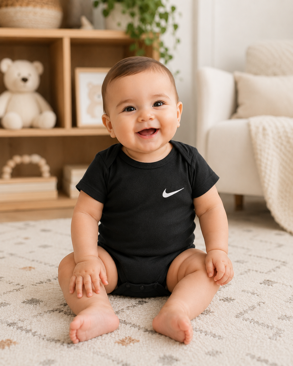 Set 3x Mameluco Nike, de 6 a 9 Meses