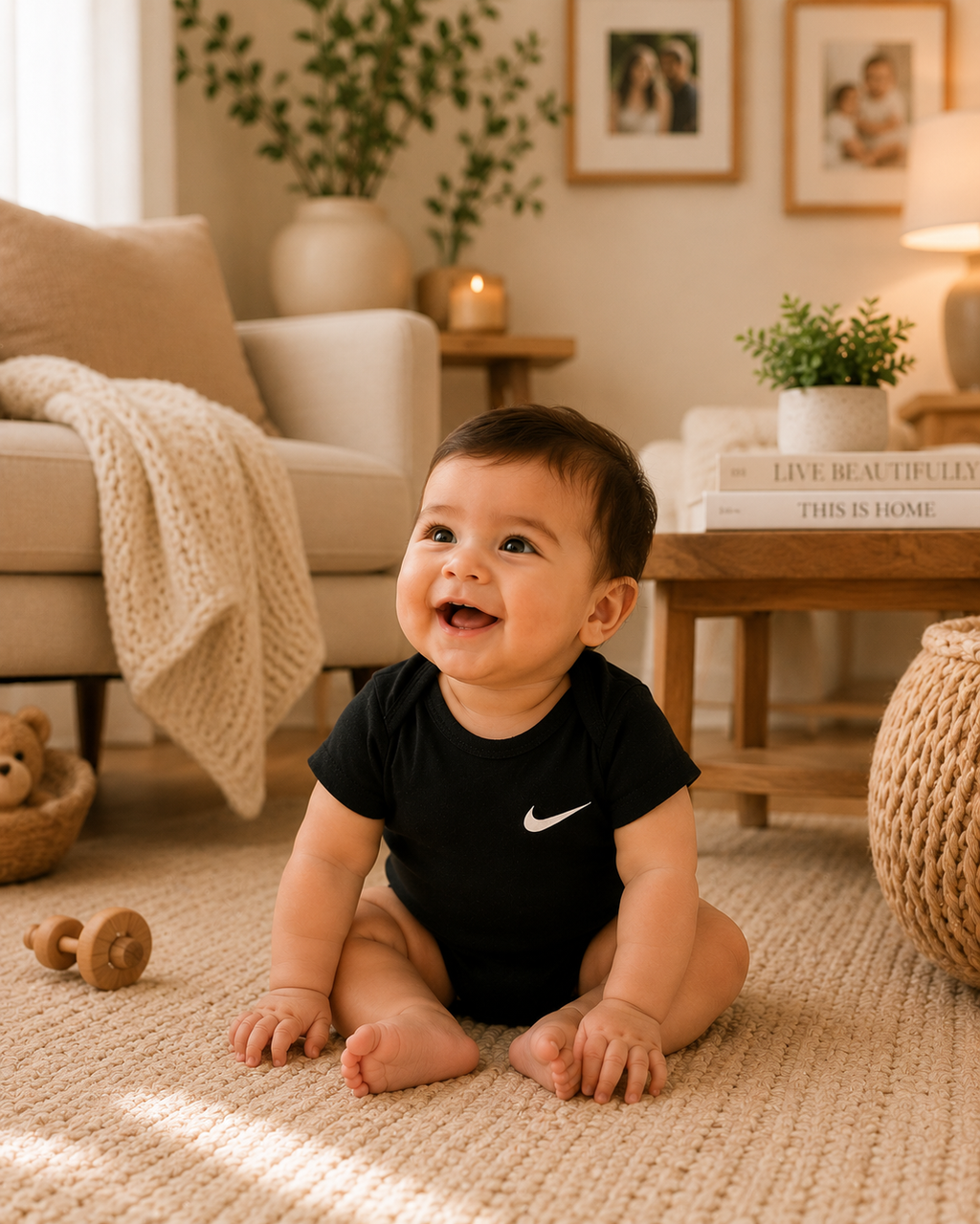 Set 3x Mameluco Nike, de 6 a 9 Meses