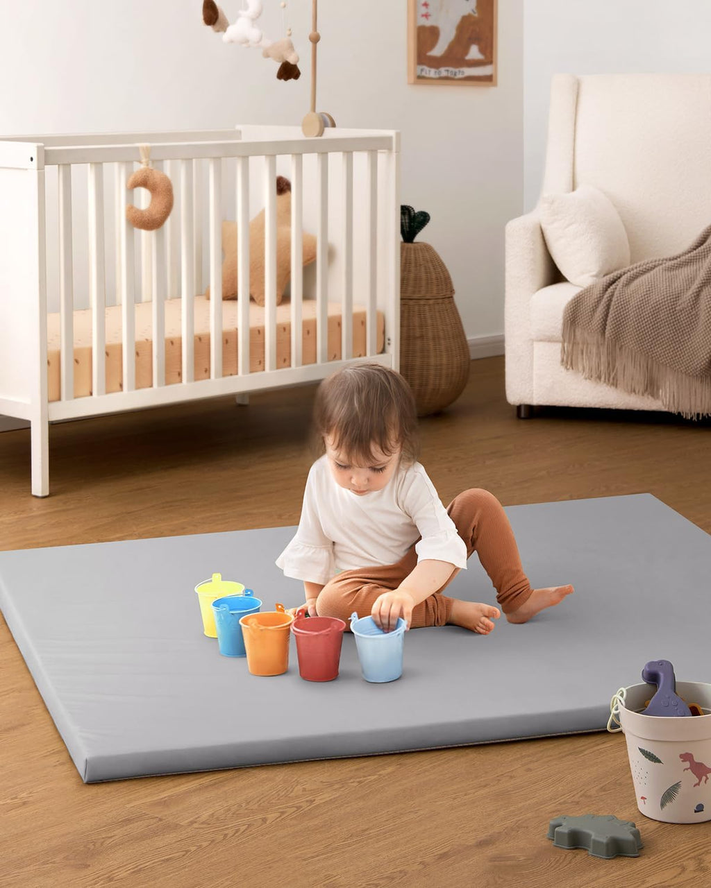 Tapete de juegos de cuero vegano 48x48