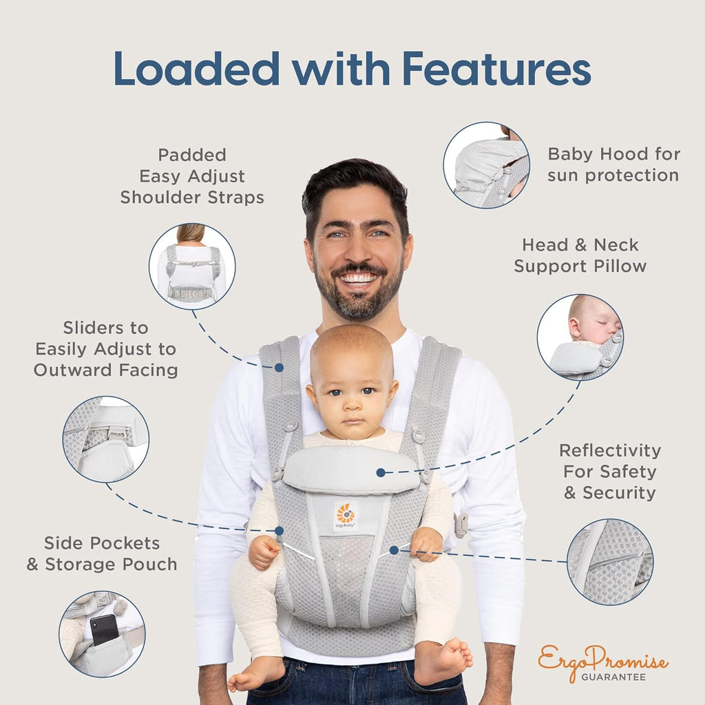 🧸 Ergobaby Omni Breeze Cargadores de bebé (portabebés / mochilas ergonómicas) 🧸