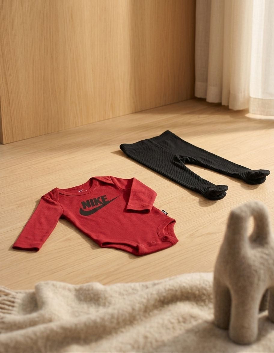 Nike 3 Piezas Bebé Niño — Camiseta, Pantalón y Gorrito Original