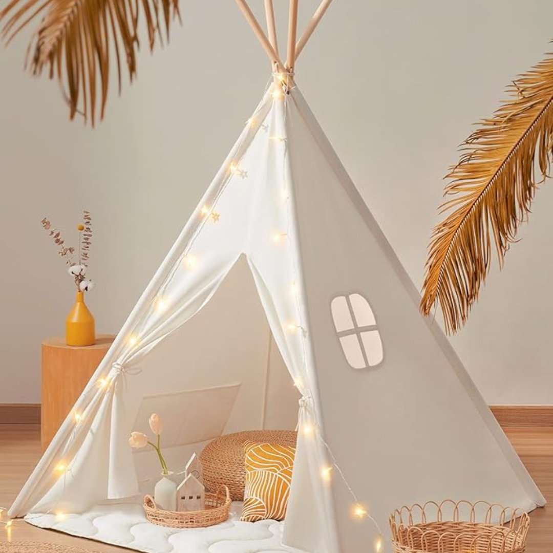 Teepee Play Tent (incluye alfombra y luces)