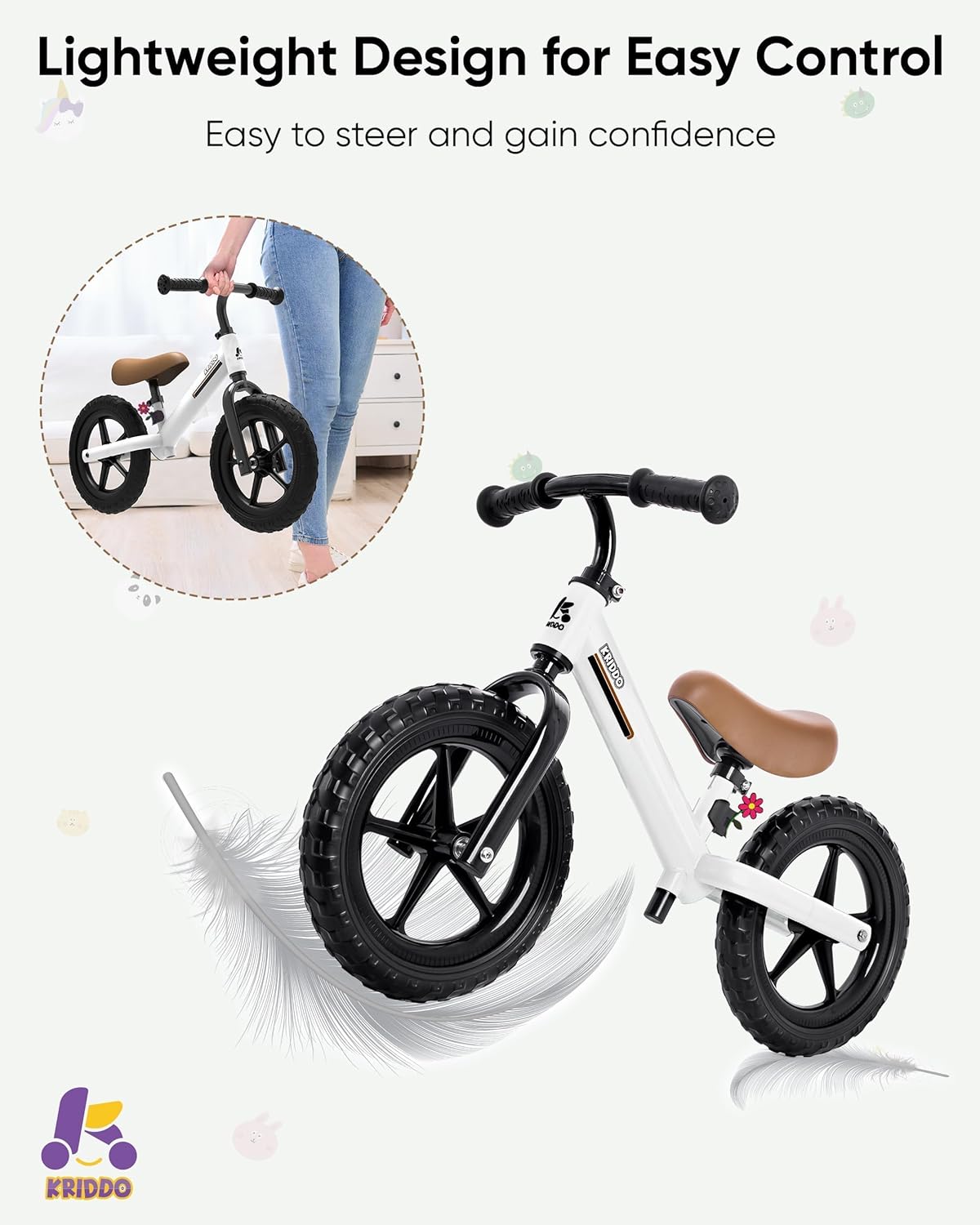 KRIDDO Toddler Balance Bike