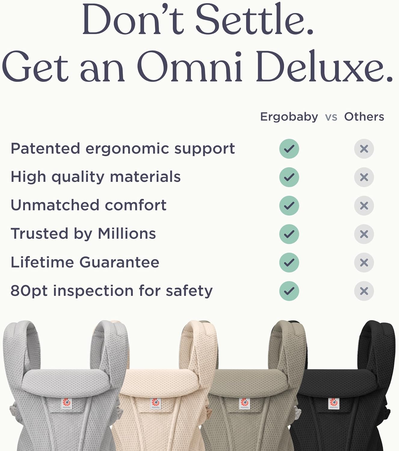 Ergobaby Omni Deluxe de Malla Cargadores de bebé (portabebés / mochilas ergonómicas)