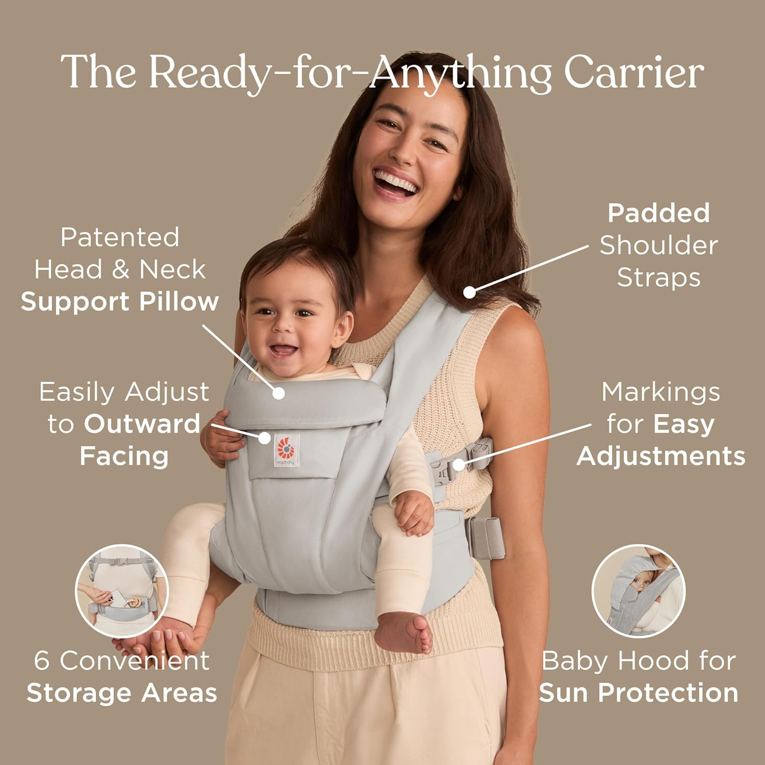 Ergobaby Omni Deluxe - Cargadores de bebé (portabebés / mochilas ergonómicas)