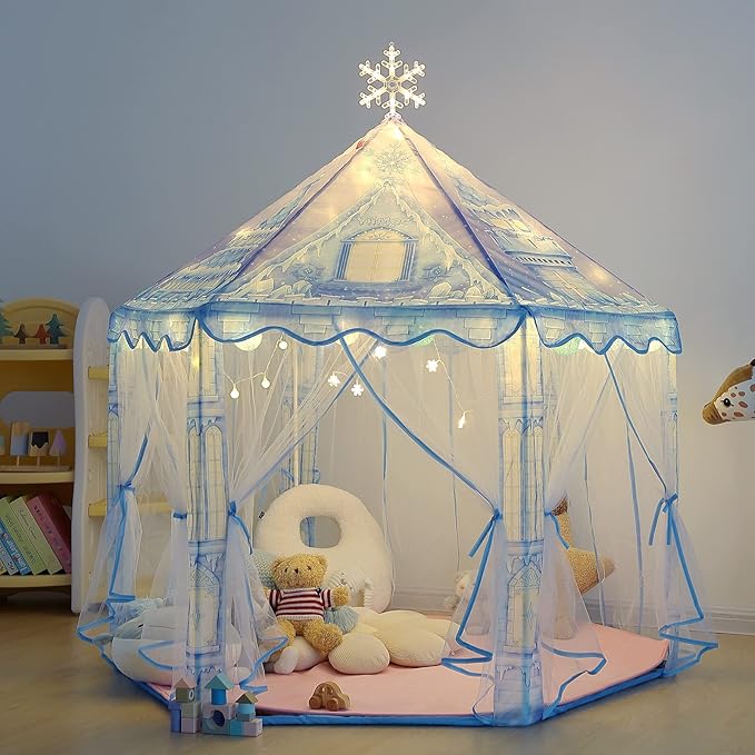 Tienda para niñas (incluye alfombra, bolsito y luces)