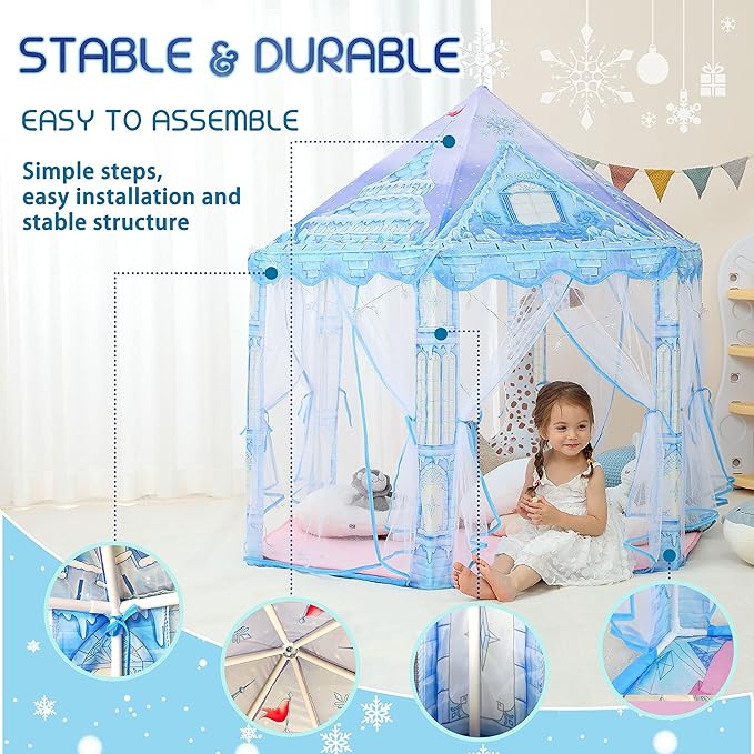 Tienda para niñas (incluye alfombra, bolsito y luces)