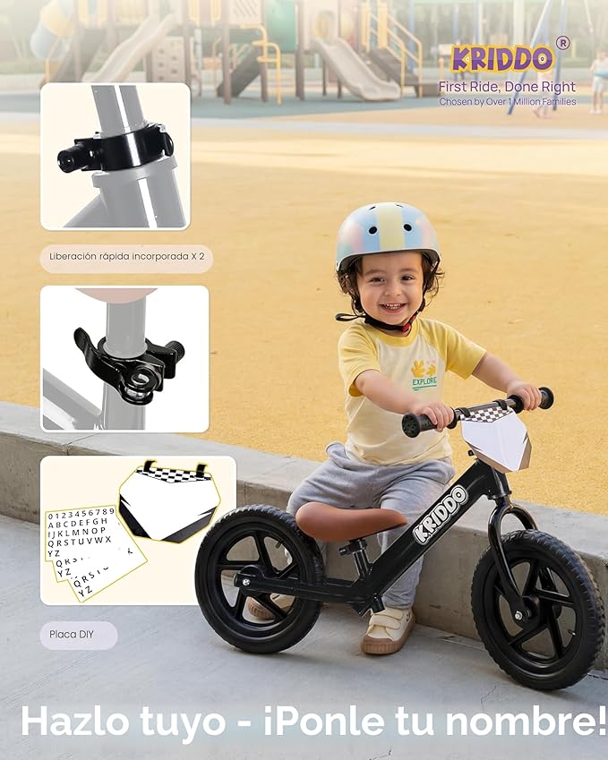 KRIDDO Toddler Balance Bike