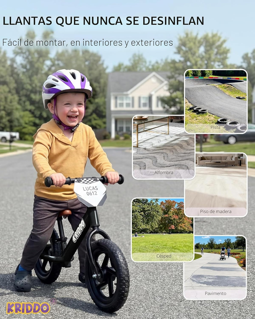 KRIDDO Toddler Balance Bike