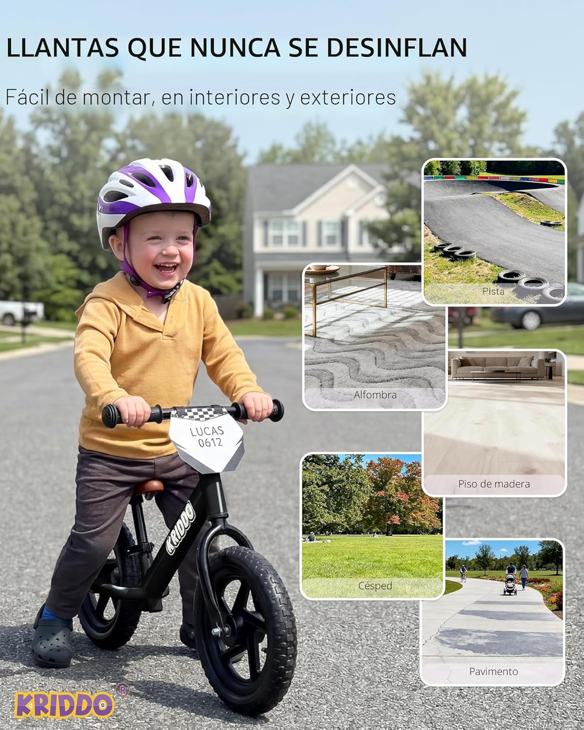 KRIDDO Toddler Balance Bike