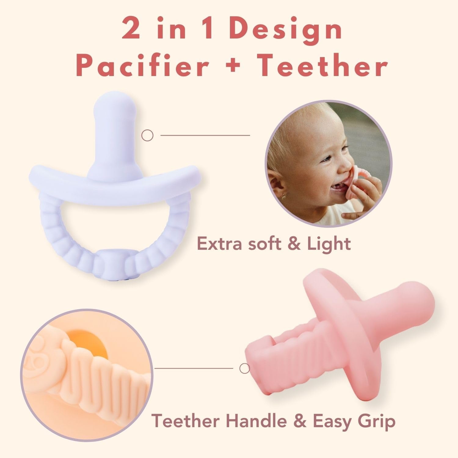 NatureBond Chupetes de silicona 0 a 6 meses