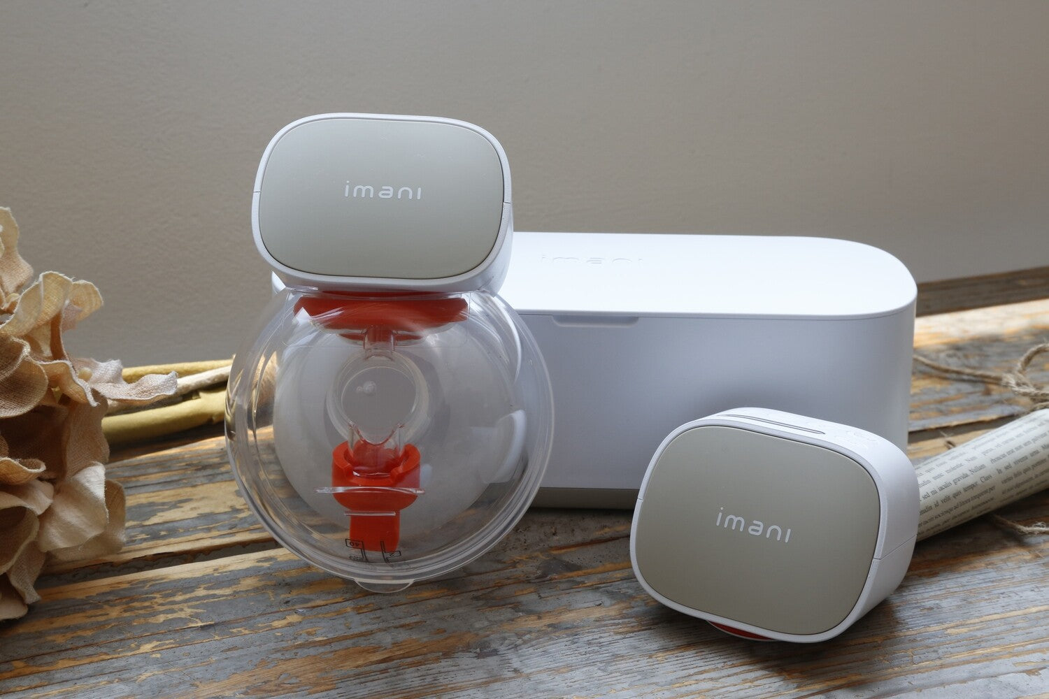 imani i2 Plus Extractor de leche portatil doble + base de carga doble