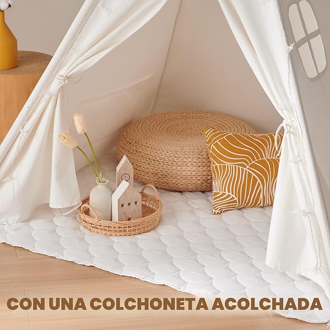 Teepee Play Tent (incluye alfombra y luces)