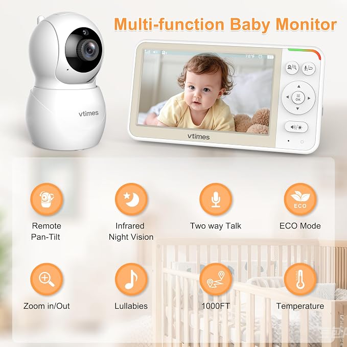 VTimes Monitor de bebé de video