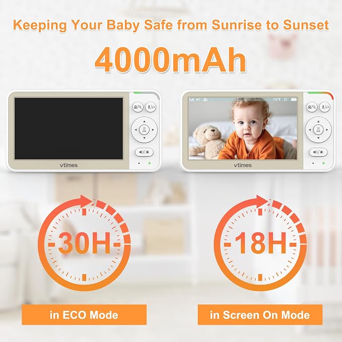 VTimes Monitor de bebé de video